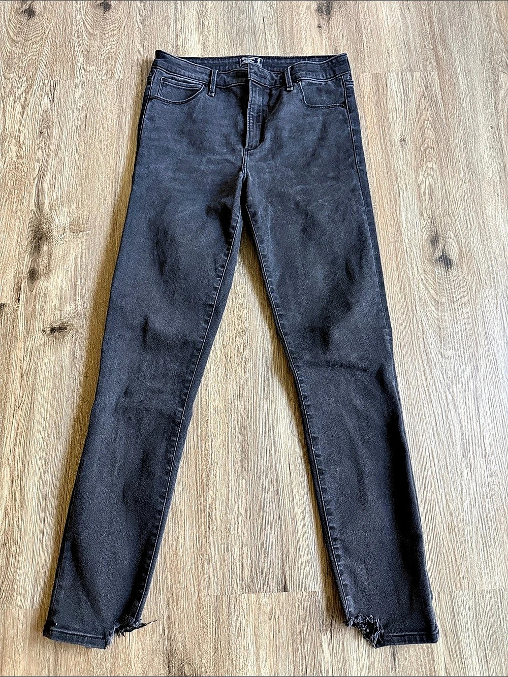 Abercrombie & Fitch Simone High Rise Ankle Skinny Jeans Waist 29 Black